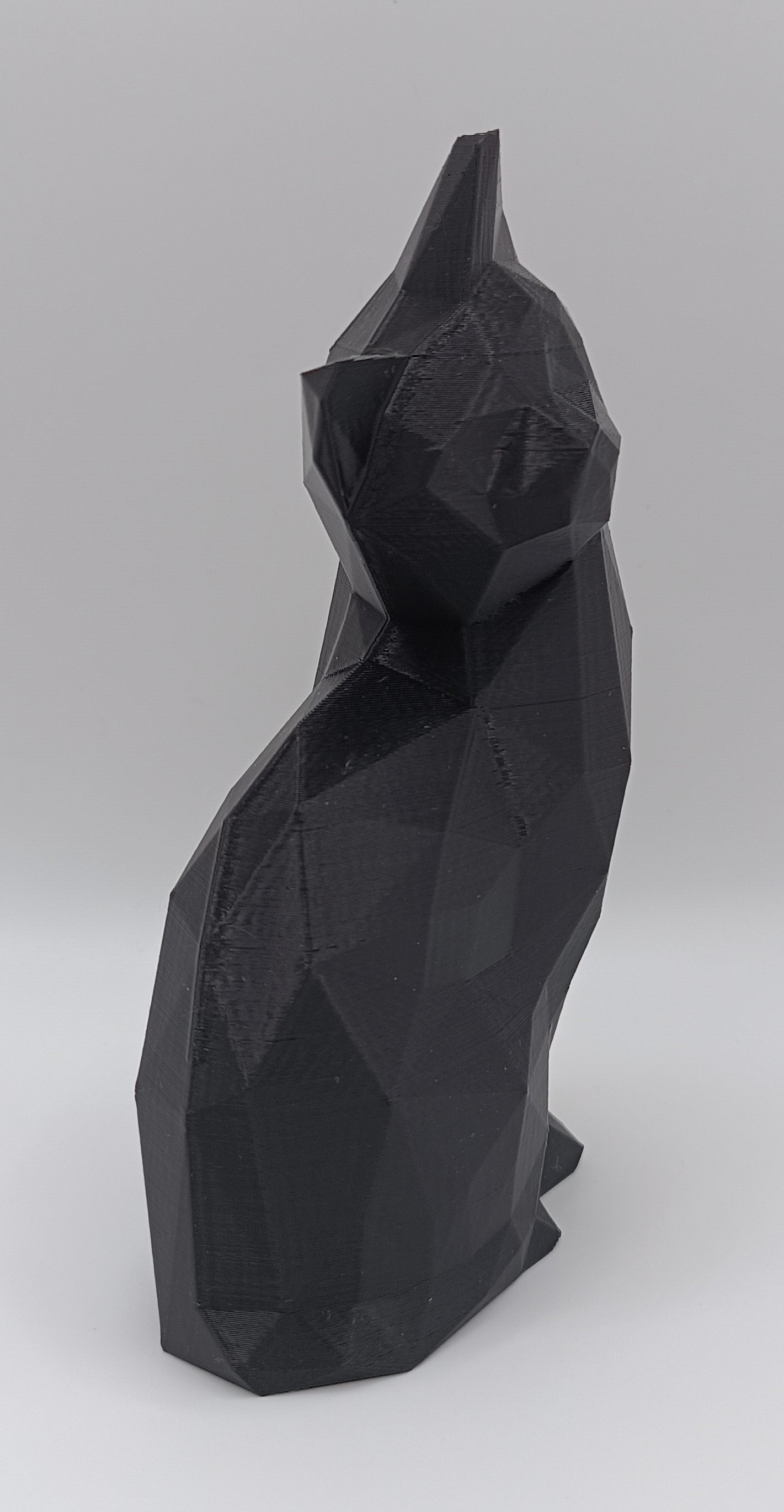 Statua Gatto Nero - Low Poly - 3D Print-Made