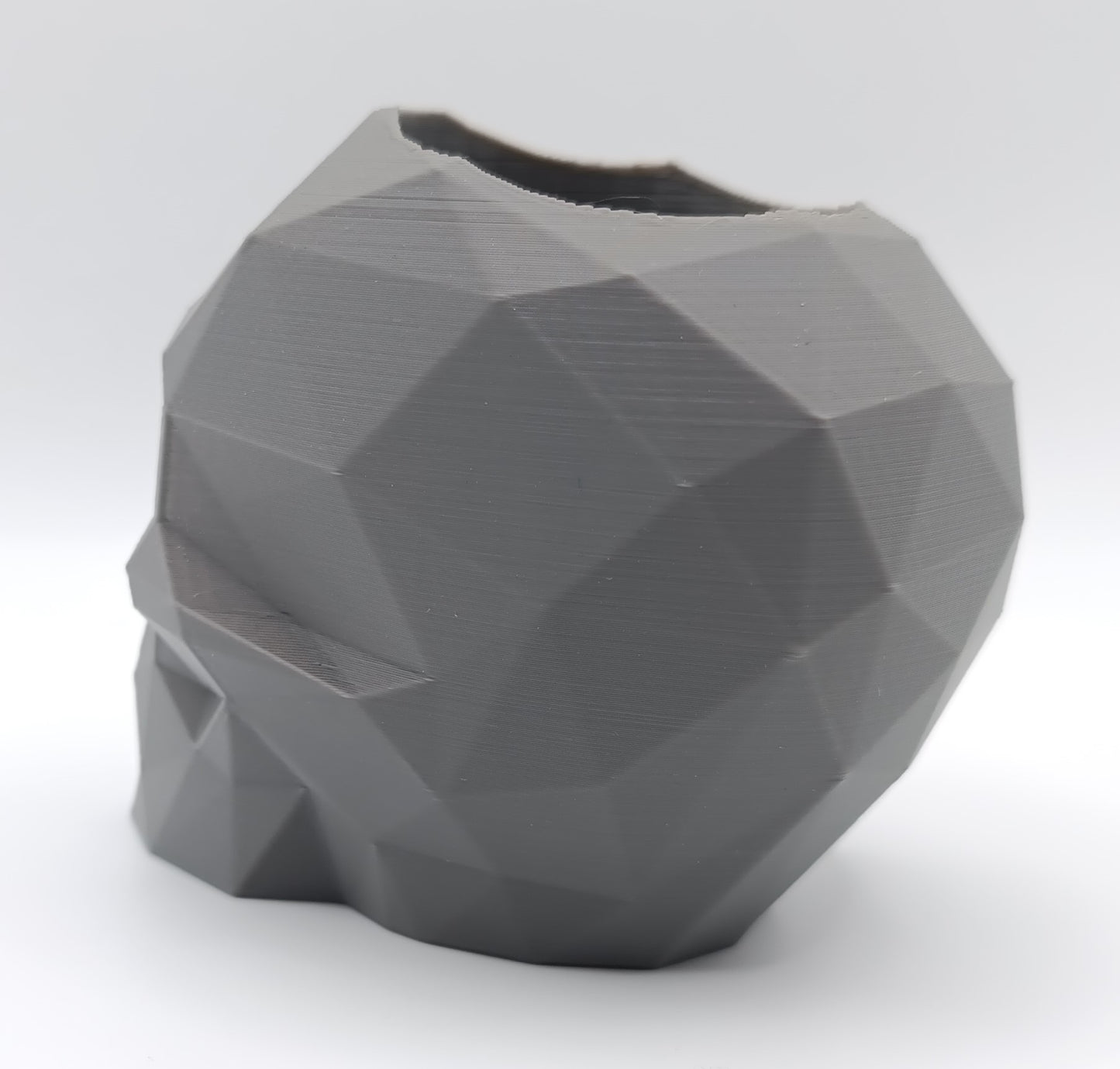 Teschio Low Poly Portapenne/Portaoggetti - 3D Print-Made
