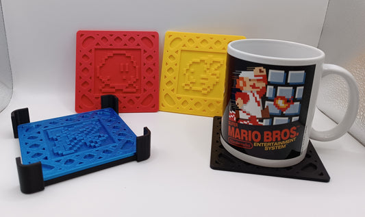 8-Bit Sottobicchieri Personaggi Nintendo - 3D Print-Made