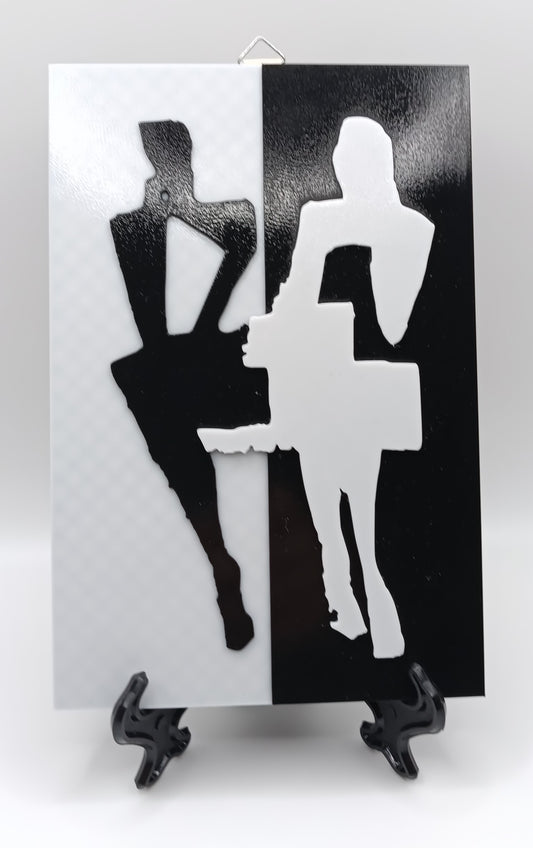 Abstract Couple Wall Art - 3D Print-Made