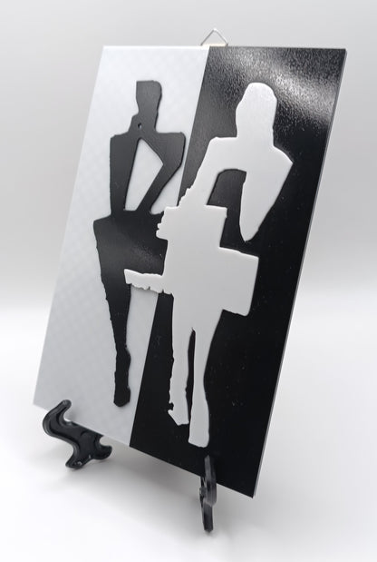 Abstract Couple Wall Art - 3D Print-Made