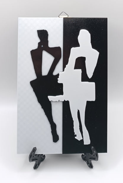 Abstract Couple Wall Art - 3D Print-Made