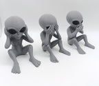 Lotto Statuette I Tre Alieni Saggi