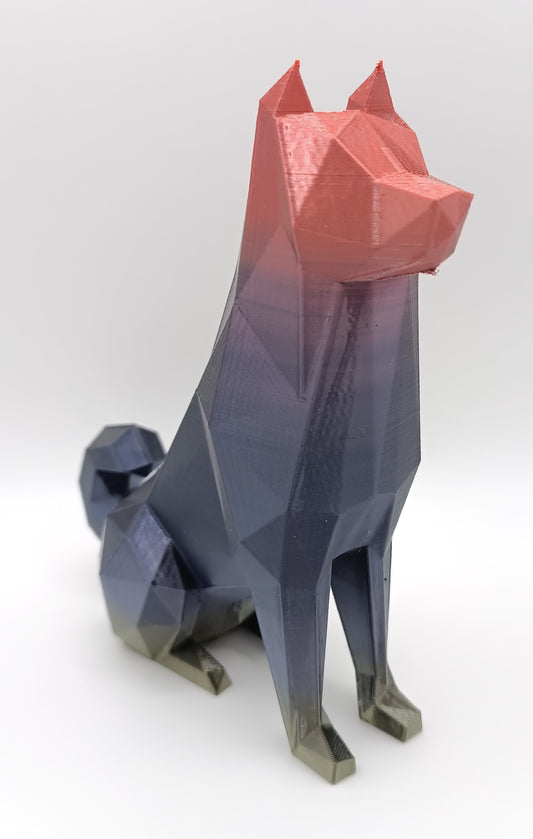 Akita Inu - Low Poly - 3D Print-Made