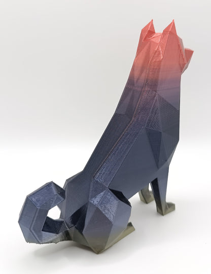 Akita Inu - Low Poly - 3D Print-Made