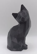 Statua Gatto Nero, Low Poly