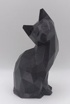 Statua Gatto Nero, Low Poly