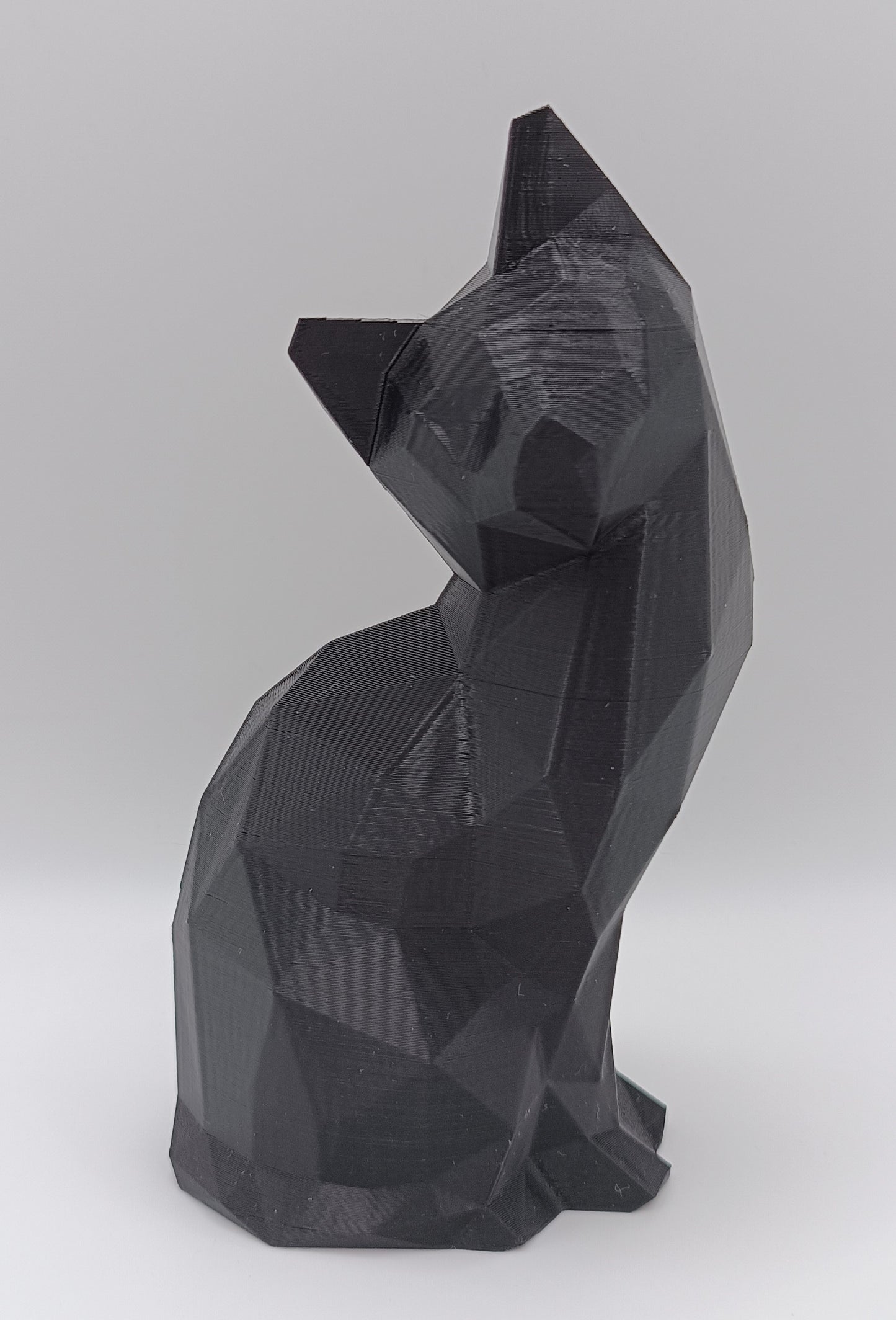 Statua Gatto Nero - Low Poly - 3D Print-Made