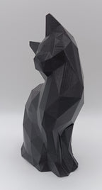 Statua Gatto Nero, Low Poly