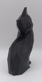 Statua Gatto Nero, Low Poly