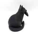 Statuetta Gatto con Pesce Anime