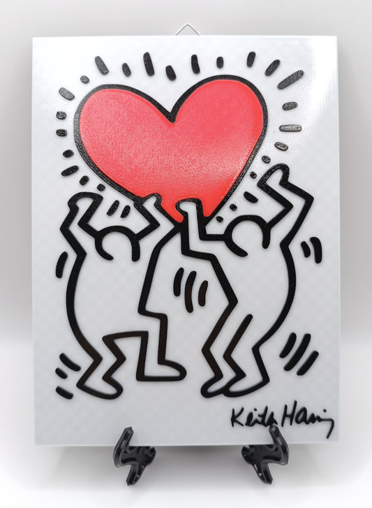 Love, Keith Haring Wall Art - 3D Print-Made