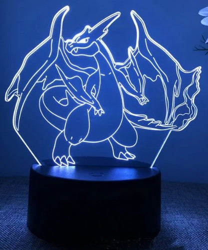 Lampada 3D Pokemon Charizard MAX NEW