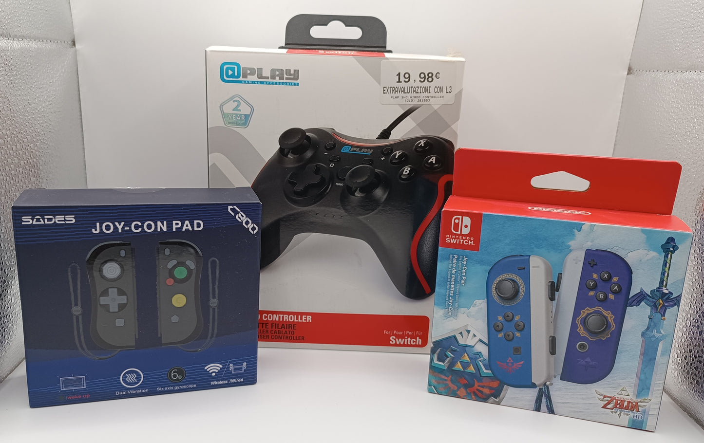 Lotto Console Nintendo Switch + Accessori + 4 Joycon e 1 Controller