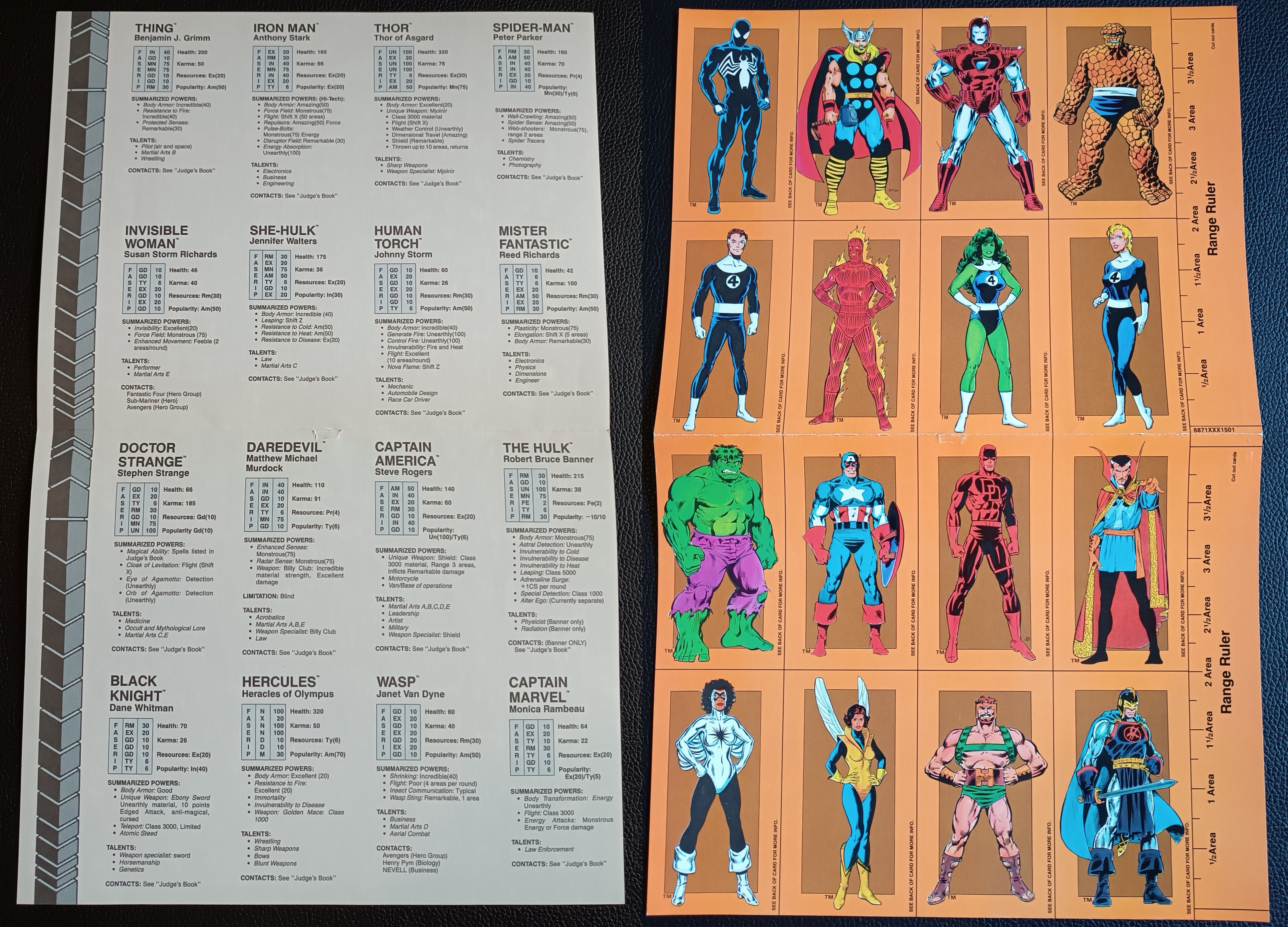 Marvel Super Heroes - Advanced Set - TSR 1986