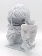 Busto Surrealista Donna con Maschera