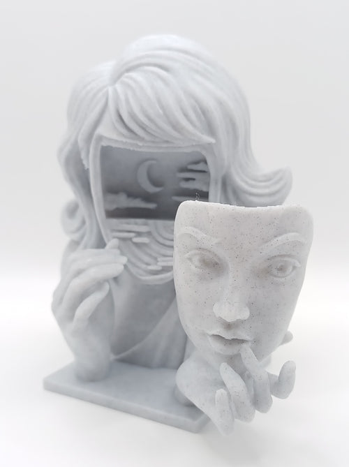 Busto Surrealista Donna con Maschera