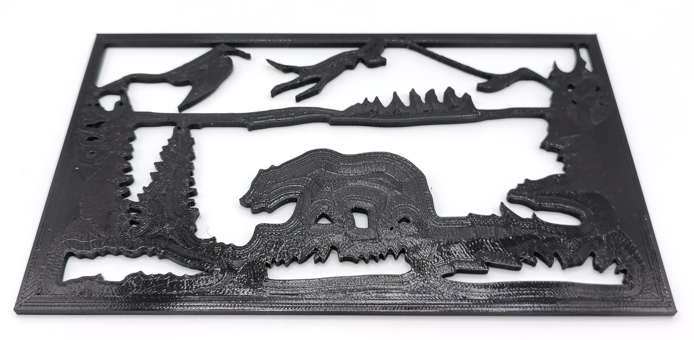 Mountain Bear Silhouette Wall Art
