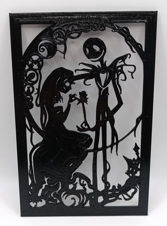 Nightmare Before Christmas Silhouette Art - 3D Print-Made