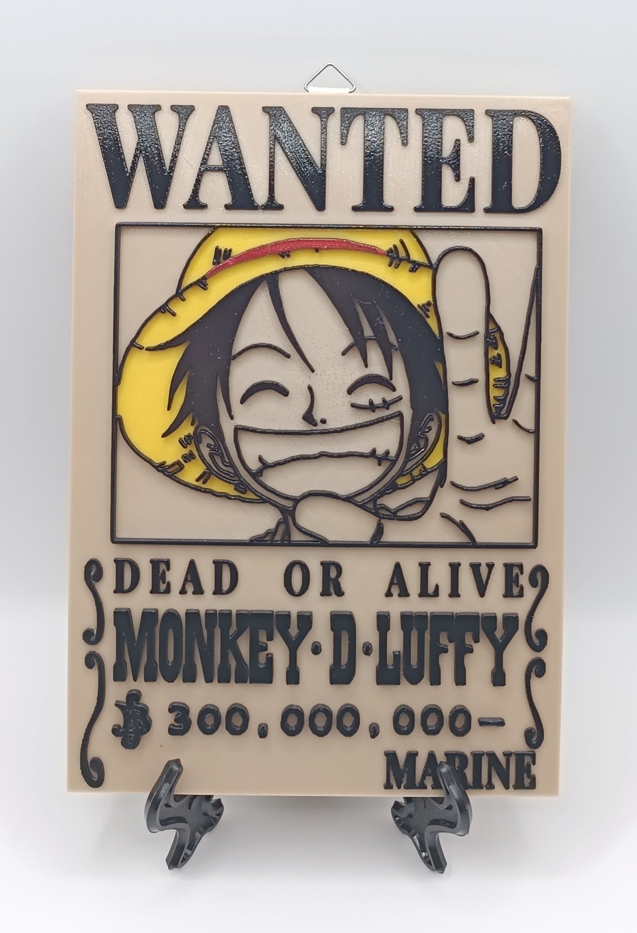 Monkey D. Luffy Wanted Poster, One Piece Wall Art