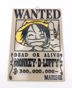 Monkey D. Luffy Wanted Poster, One Piece Wall Art