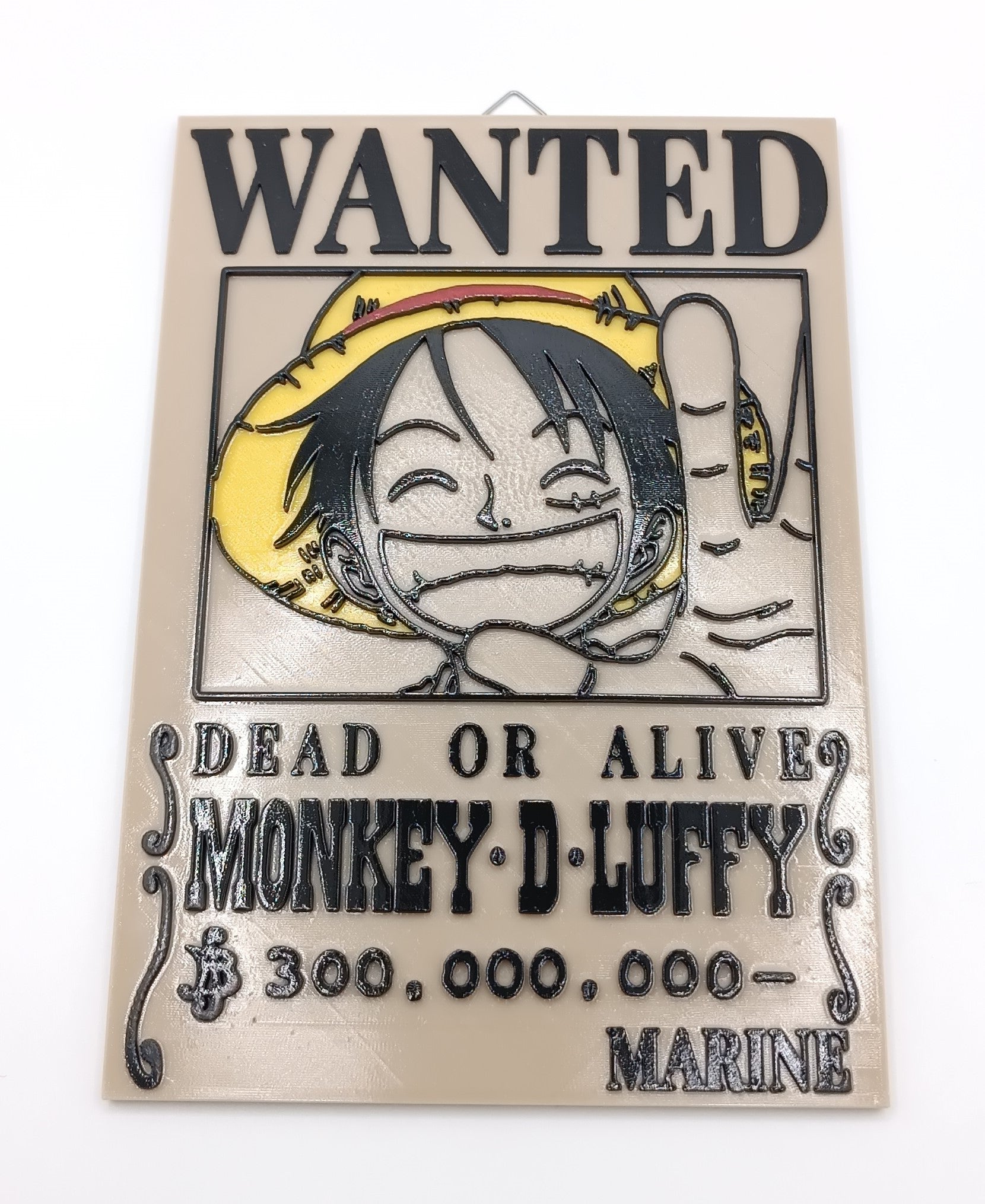 Monkey D. Luffy Wanted Poster, One Piece Wall Art