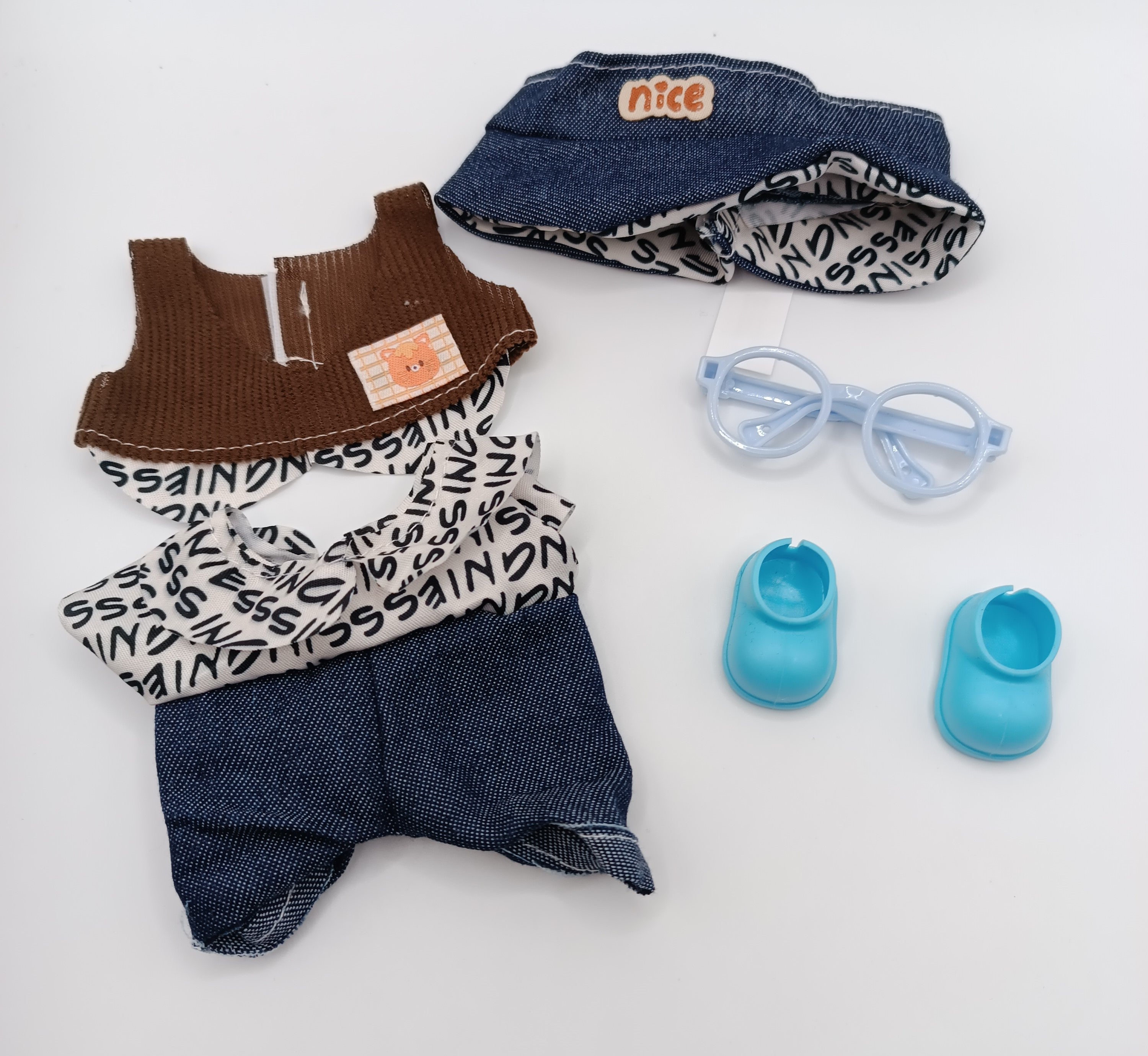 Vestito Labubu Outfit - Salopette alla Moda con Gilet