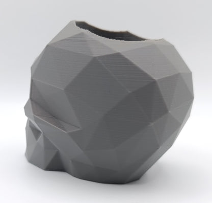 Teschio Low Poly Portapenne/Portaoggetti - 3D Print-Made
