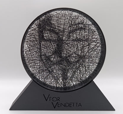 V per Vendetta - Guy Fawkes Mask String Art - 3D Print-Made