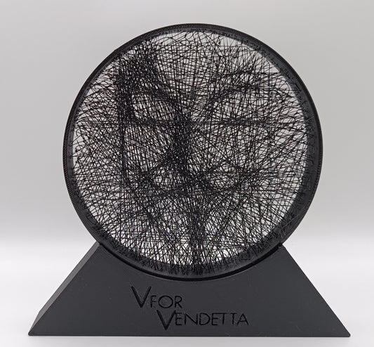 V per Vendetta - Guy Fawkes Mask String Art - 3D Print-Made