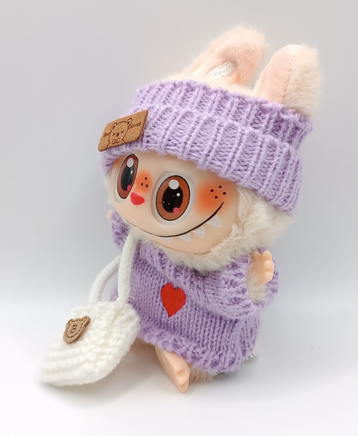 Vestito Labubu Outfit - Tris Violetto Casual con Cuore NEW