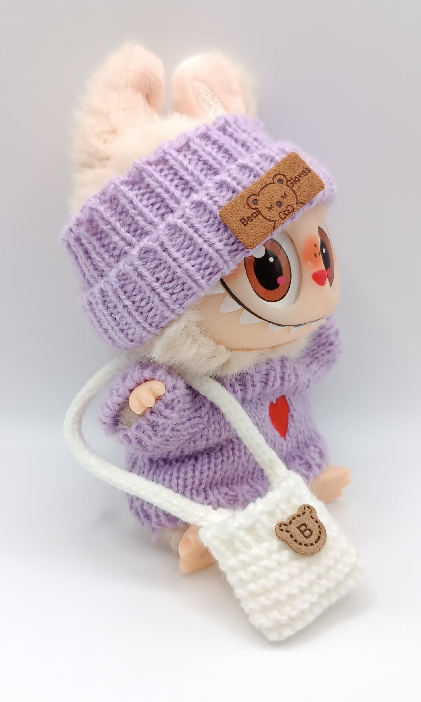 Vestito Labubu Outfit - Tris Violetto Casual con Cuore NEW